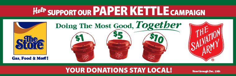 Paper Kettle Campaign Salvation Army The Store Fundraiser